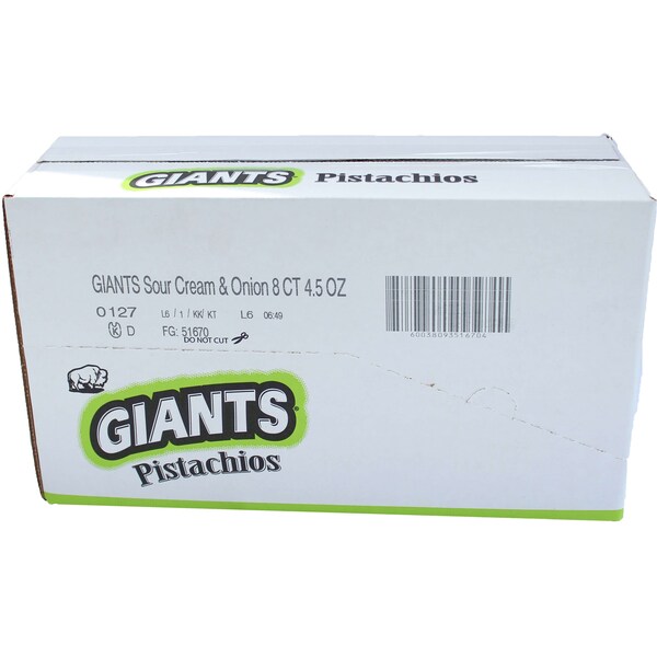 Giants Pistachios Sour Cream Onion 4.5 Oz., PK8